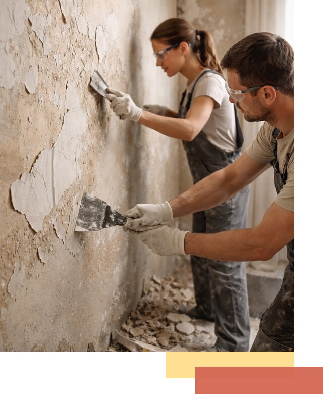 Снятие старой шпаклевки и подготовка поверхностей в Севастополе