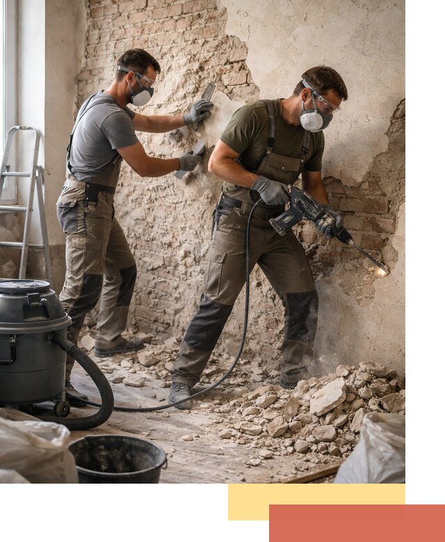 Демонтаж штукатурки со стен в Севастополе быстро и аккуратно