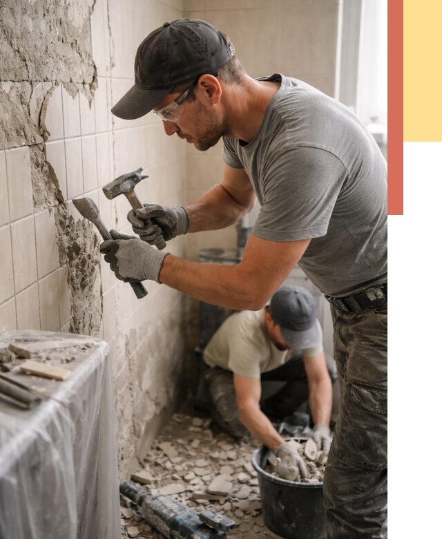 Демонтаж плитки со стен в Севастополе от 877 руб. — быстро и недорого | ОТДЕЛОЧНИК-Сев