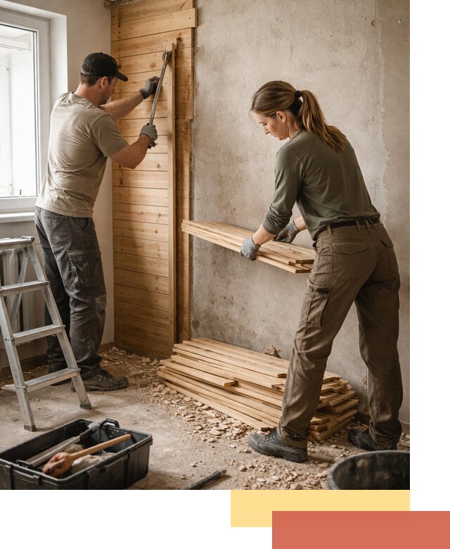 Демонтаж вагонки со стен в Севастополе — профессиональный демонтаж