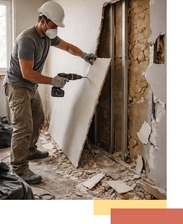 Демонтаж гипсокартона со стен в Севастополе качественно и быстро