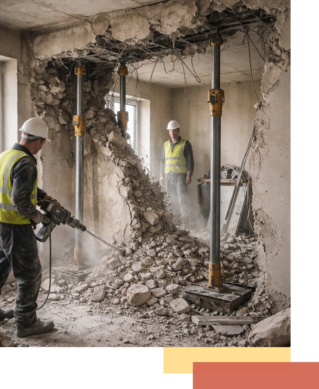 Снос несущих стен в Севастополе с гарантией безопасности и качества