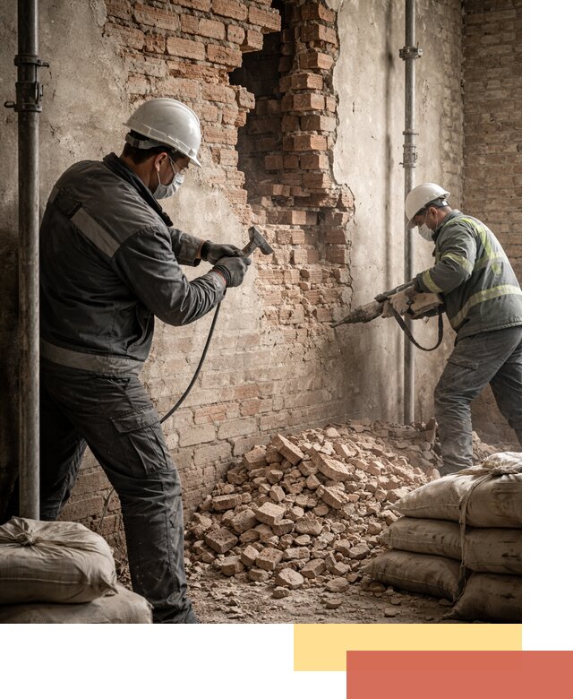 Демонтаж кирпичных стен в Севастополе быстро и безопасно