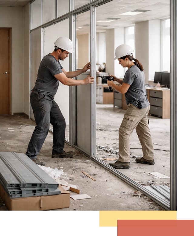 Демонтаж алюминиевых перегородок в Севастополе быстро и аккуратно