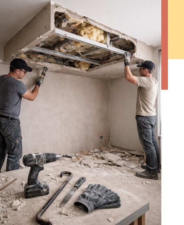 Демонтаж короба из гипсокартона в Севастополе от 1569 руб. — быстро и недорого | ОТДЕЛОЧНИК-Сев