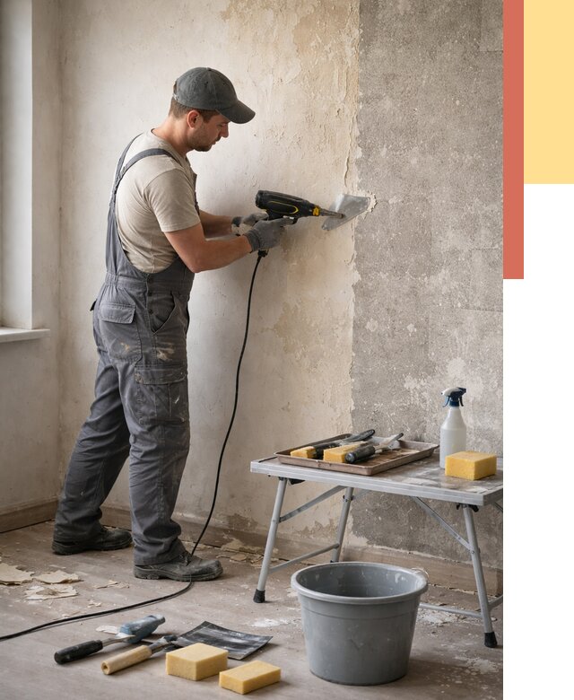 Очистка стен от клея в Севастополе от 1909 руб. — снятие и удаление клея со стен | ОТДЕЛОЧНИК-Сев