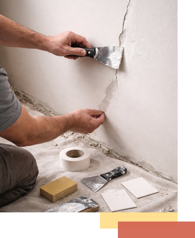 Заделка трещин и сколов в стенах и потолках в Севастополе