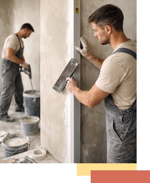 Выведение углов стен в Севастополе: монтаж и оштукатуривание