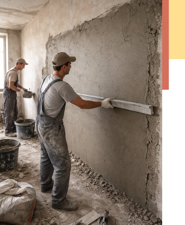 Цементная штукатурка стен в Севастополе от 4644 руб/м2 — быстро и недорого | ОТДЕЛОЧНИК-Сев