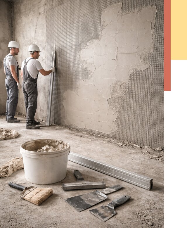 Штукатурка стен по сетке в Севастополе от 5677 руб./м2 — быстро и недорого | ОТДЕЛОЧНИК-Сев