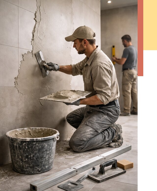 Штукатурка стен в ванной в Севастополе от 4644 руб./м² — выравнивание под ключ | ОТДЕЛОЧНИК-Сев