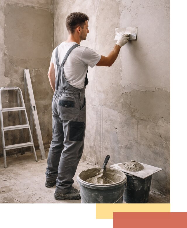 Штукатурка стен в ванной под ключ в Севастополе