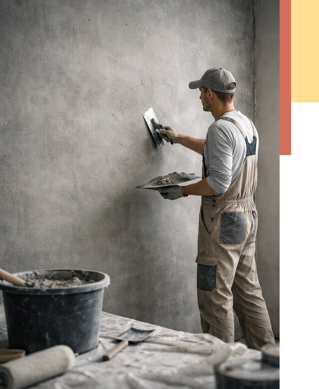 Декоративная штукатурка под бетон в Севастополе от 2580 руб./м² — нанесение под ключ | ОТДЕЛОЧНИК-Сев