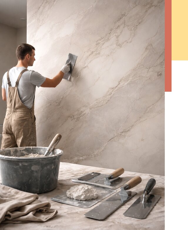 Декоративная штукатурка под мрамор в Севастополе от 2890 руб./м² — быстро и недорого | ОТДЕЛОЧНИК-Сев