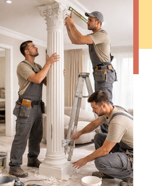 Установка декоративных колонн в Севастополе от 12385 руб. под ключ | ОТДЕЛОЧНИК-Сев