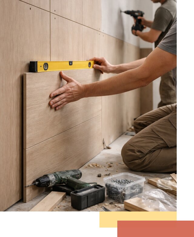 Профессиональный монтаж МДФ панелей на стены в Севастополе