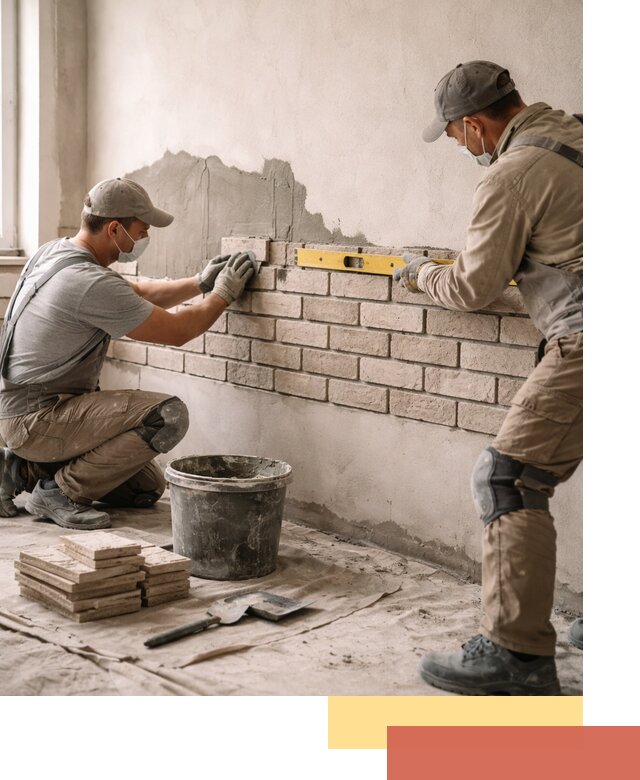 Монтаж декоративного кирпича профессионально в Севастополе