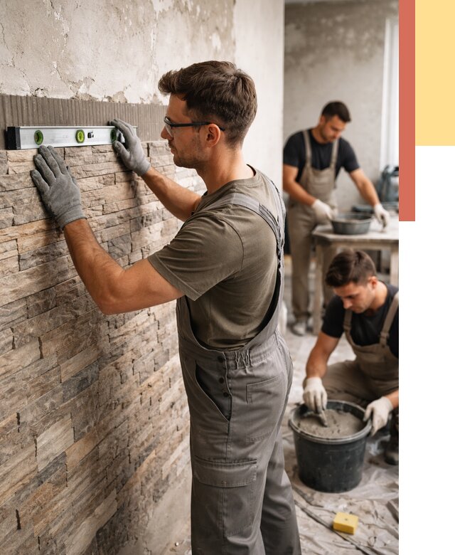 Монтаж искусственного камня в Севастополе от 4644 руб. под ключ | ОТДЕЛОЧНИК-Сев