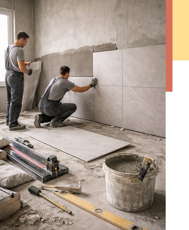 Облицовка стен керамогранитом в Севастополе от 4335 руб./м² — услуги под ключ | ОТДЕЛОЧНИК-Сев