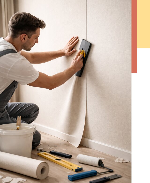 Поклейка виниловых обоев в Севастополе от 4644 руб. | Быстро и недорого — ОТДЕЛОЧНИК-Сев