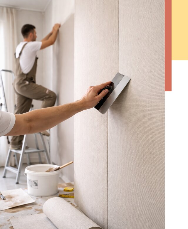 Поклейка текстильных обоев в Севастополе от 4644 руб. под ключ | ОТДЕЛОЧНИК-Сев