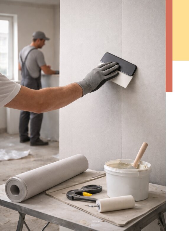 Поклейка обоев под покраску в Севастополе от 3612 руб. за м2 | ОТДЕЛОЧНИК-Сев