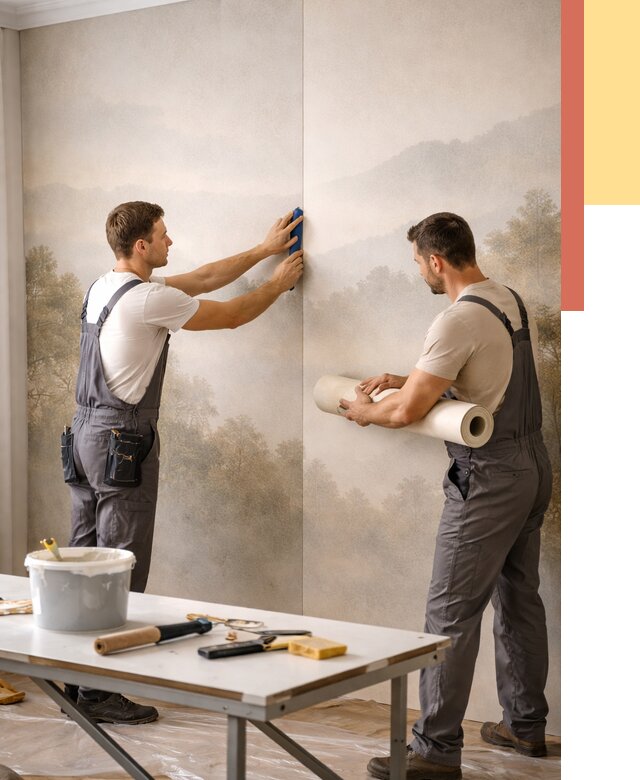 Поклейка фотообоев в Севастополе от 8773 руб/м² — быстро и недорого | ОТДЕЛОЧНИК-Сев