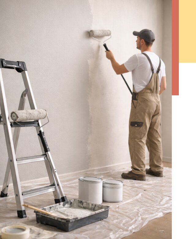 Покраска стен латексной краской в Севастополе от 4644 руб. за м2 | ОТДЕЛОЧНИК-Сев