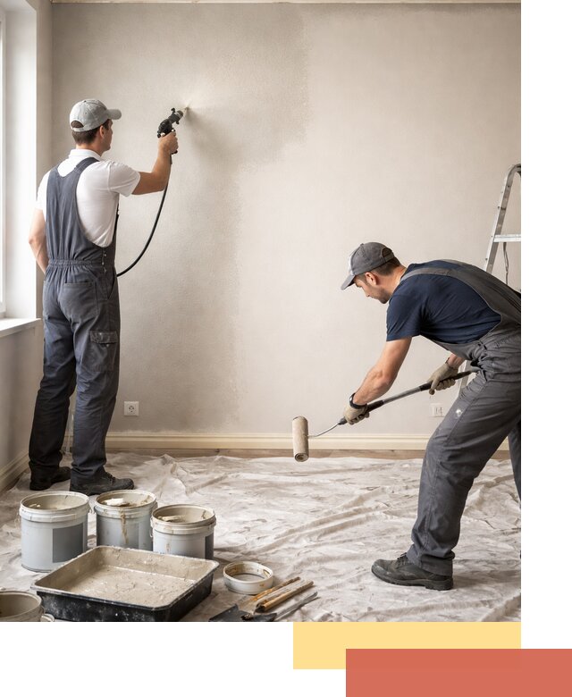 Покраска стен моющейся краской и защита поверхностей в Севастополе