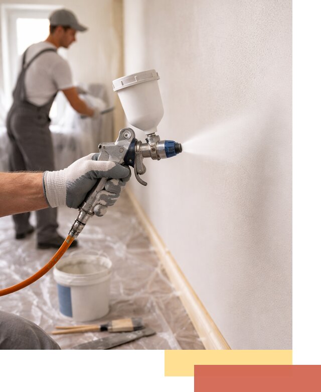 Покраска стен краскопультом в Севастополе быстро и качественно