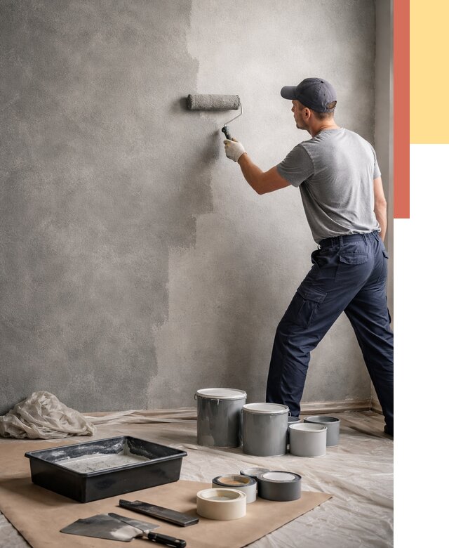 Покраска стен под бетон в Севастополе от 671 руб. за м2 — быстро и недорого | ОТДЕЛОЧНИК-Сев