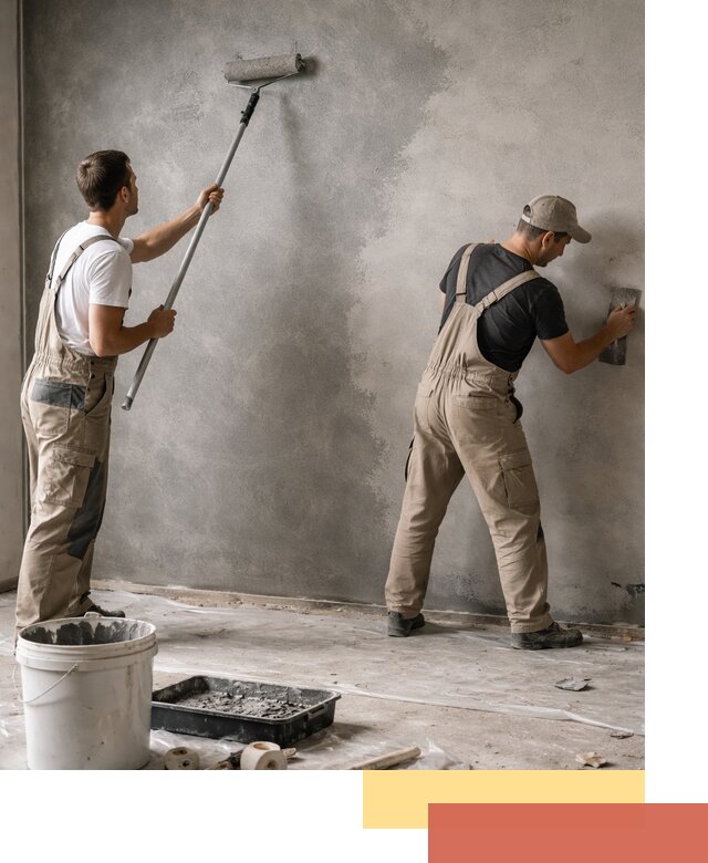 Покраска стен под бетон в Севастополе профессионально и недорого