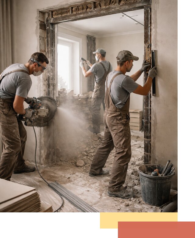 Расширение дверного проема под установку новой двери в Севастополе