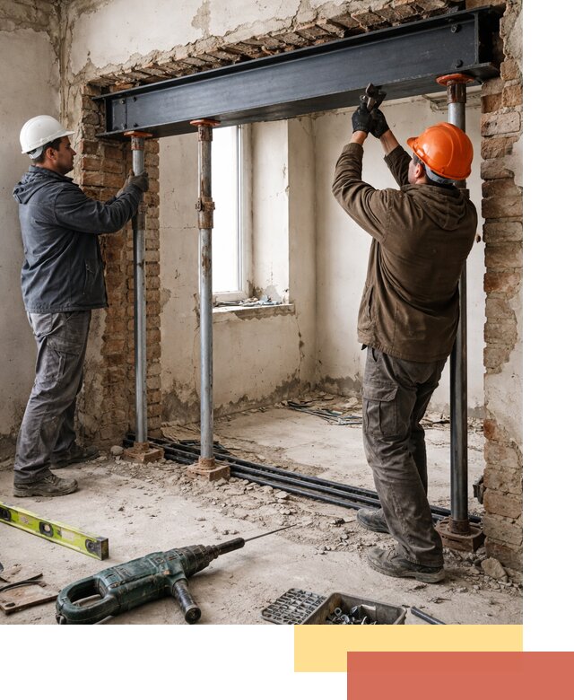 Усиление проема в стене в Севастополе для расширения и безопасности