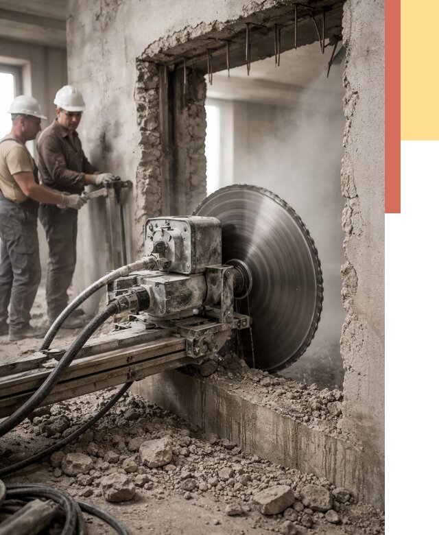 Алмазная резка проемов в Севастополе от 4644 руб. быстро и недорого | ОТДЕЛОЧНИК-Сев