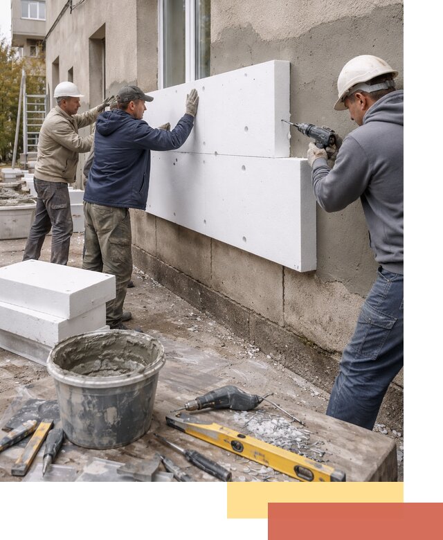 Утепление наружных стен пенопластом в Севастополе