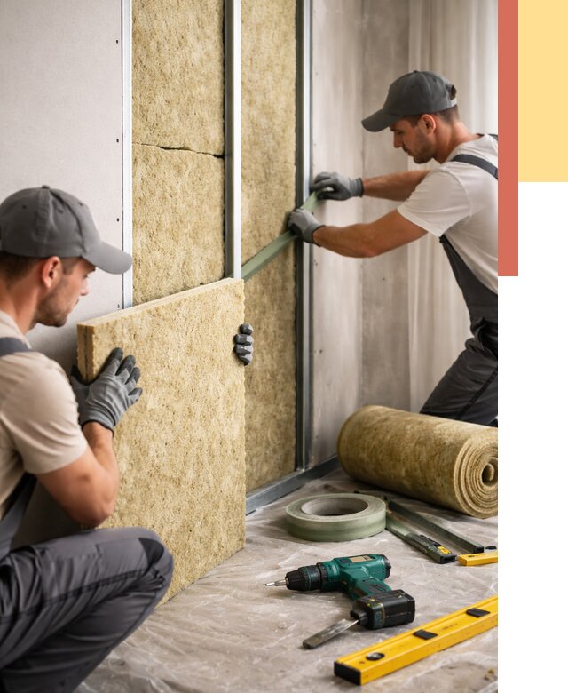 Шумоизоляция стен в Севастополе под ключ от 1909 руб. | ОТДЕЛОЧНИК-Сев