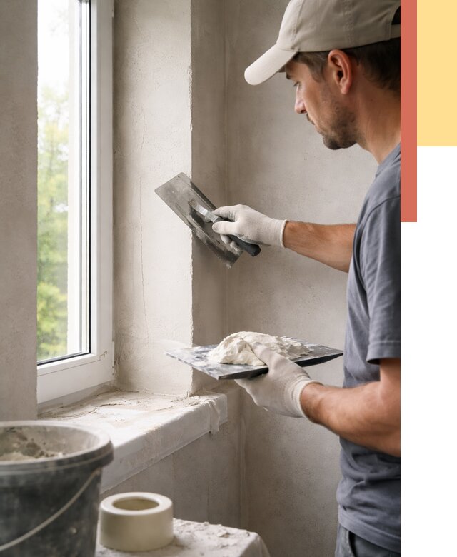 Штукатурка откосов в Севастополе от 4644 руб/м² — услуги и выравнивание под ключ | ОТДЕЛОЧНИК-Сев