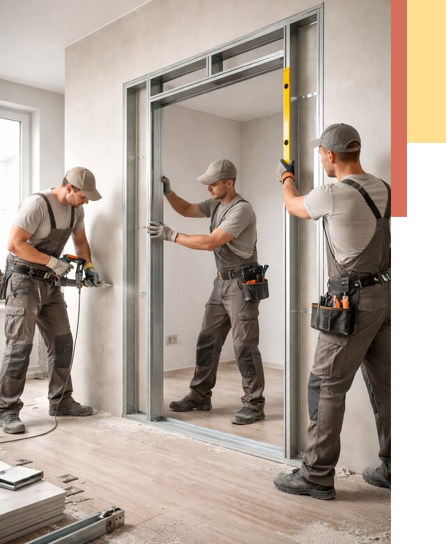 Устройство дверного проема в перегородке в Севастополе от 4644 руб. под ключ | ОТДЕЛОЧНИК-Сев