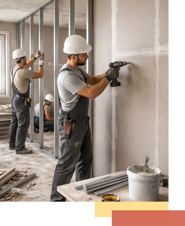 Перегородки из огнестойкого гипсокартона в Севастополе под ключ