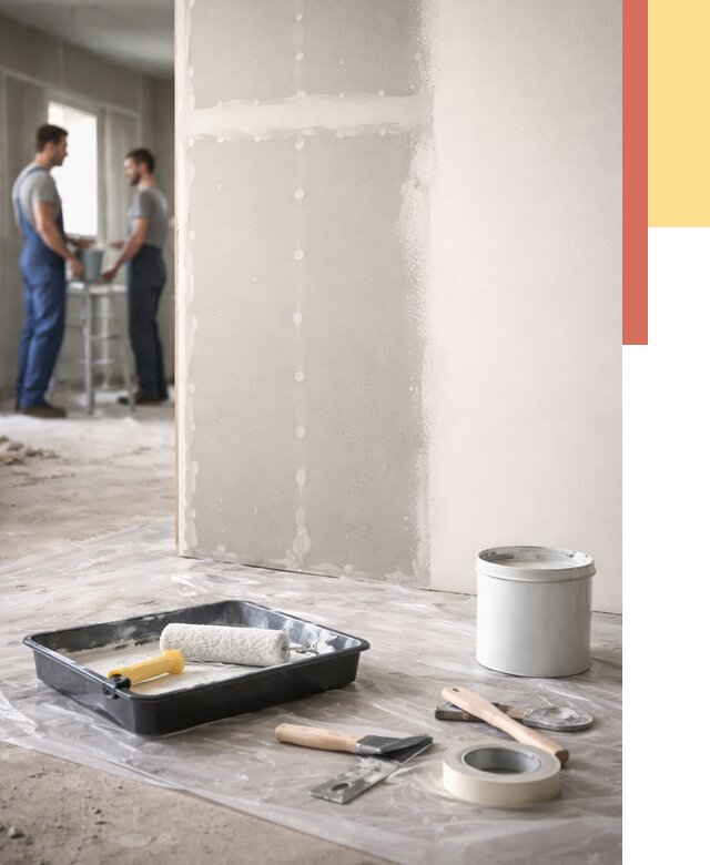 Покраска перегородок из гипсокартона в Севастополе от 4644 руб. под ключ | ОТДЕЛОЧНИК-Сев