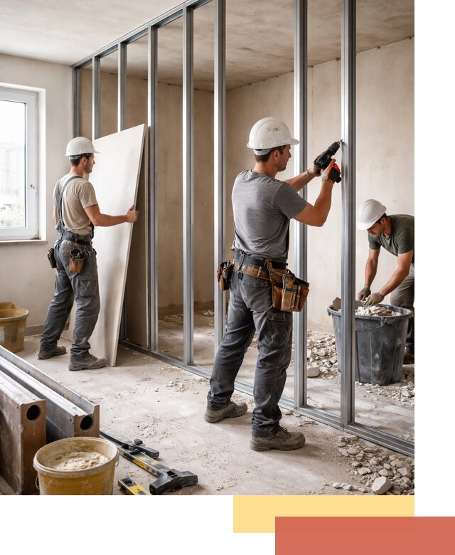 Перенос гипсокартонной перегородки в Севастополе профессионально и быстро