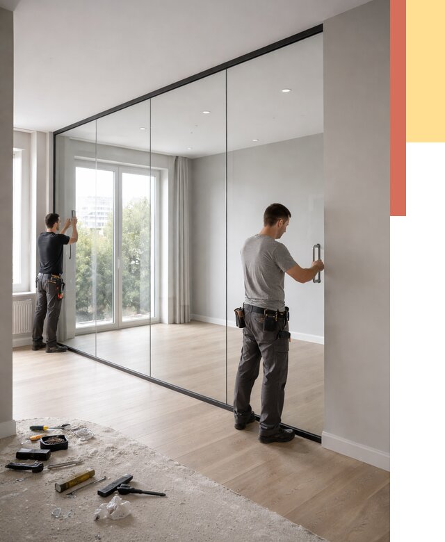 Изготовление стеклянных перегородок в Севастополе от 12746 руб. под ключ | ОТДЕЛОЧНИК-Сев