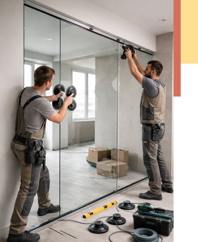 Монтаж стеклянных перегородок в Севастополе от 6709 руб. | ОТДЕЛОЧНИК-Сев