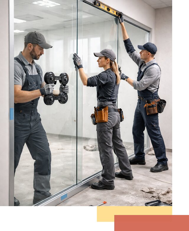 Профессиональный монтаж стеклянных перегородок в Севастополе