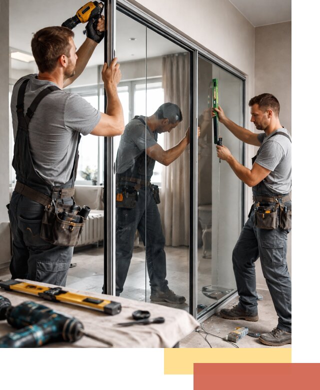 Каркасные стеклянные перегородки под ключ в Севастополе