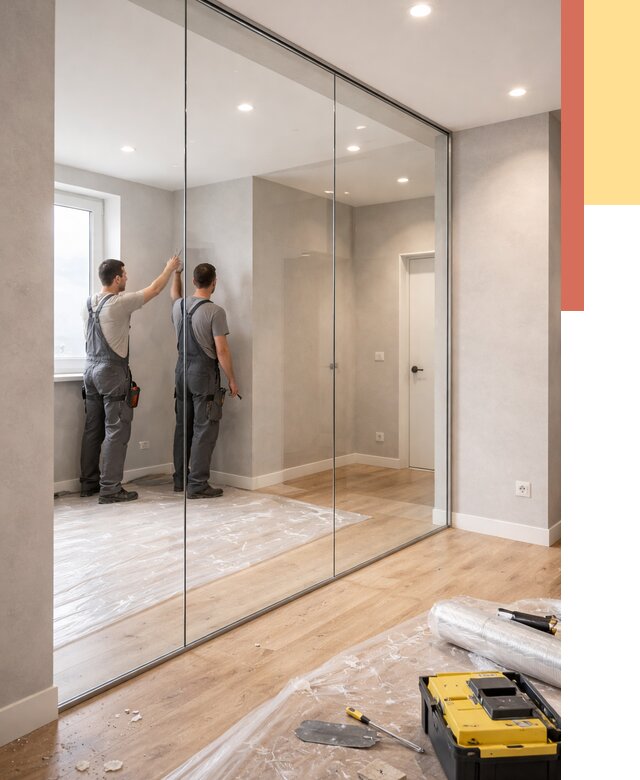 Безрамные стеклянные перегородки в Севастополе — монтаж от 9805 руб. | ОТДЕЛОЧНИК-Сев