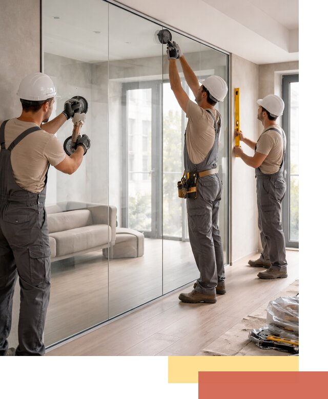 Перегородки из закаленного стекла в Севастополе для офисов и квартир