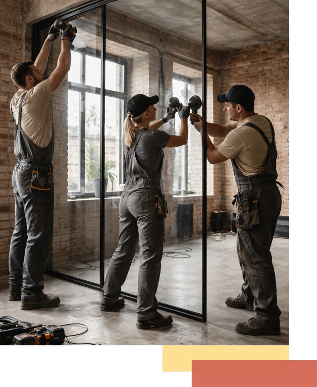 Стеклянные перегородки лофт — изготовление и монтаж в Севастополе