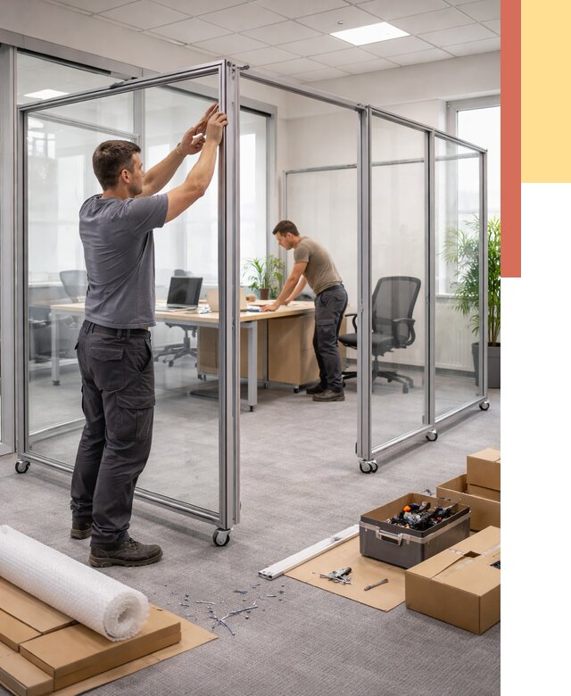 Мобильные офисные перегородки в Севастополе от 12901 руб. — установка под ключ | ОТДЕЛОЧНИК-Сев